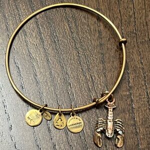 Alex & Ani Gold Tone Lobster Bangle Bracelet